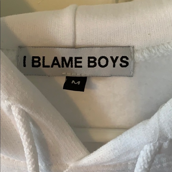 I blame boys white hoodie - Picture 4 of 5